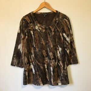 Vintage Conrad C Collection Retro Floral Lace + Mesh Top